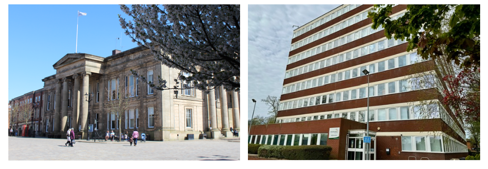 Macclesfield Town Hall and Delamere House