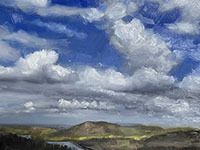 Painting of sky and clouds