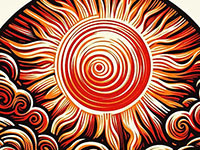 AI artwork of the sun and sun rays