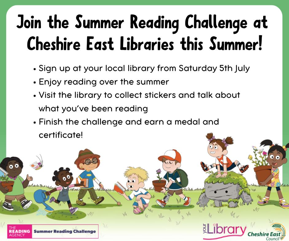 Cheshire East summer reading challenge 