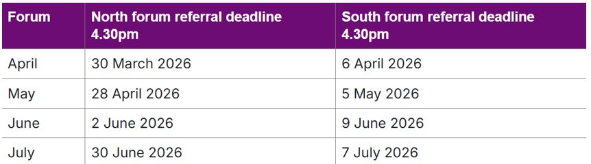 Forum Summer Term Dates 2026