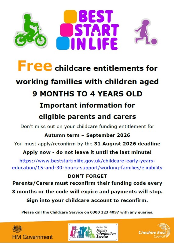 Free Childcare Entitlements flyer