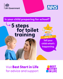 5 steps for toilet training flyer