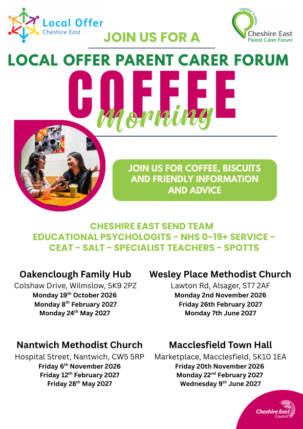 PCF coffee morning flyer