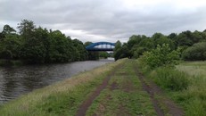 Footpath along river Weaver
