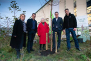 Dignitaries helping to plant the 6 millionth tree of the Northern Forest
