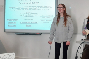 A member of the youth senate at the North West Net zero conference