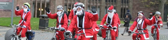 Santa cycling