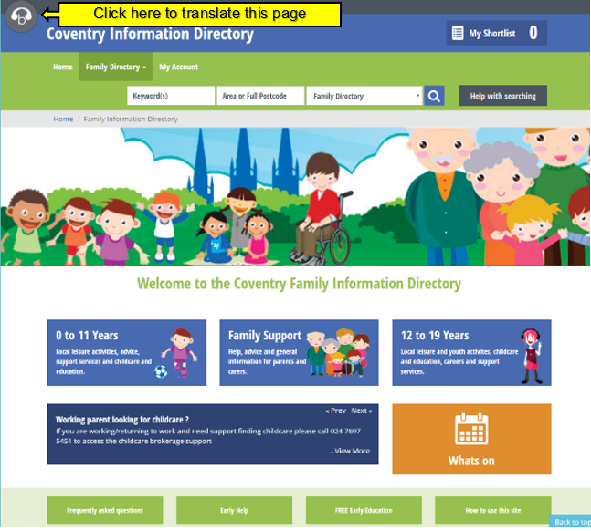 Cov Fam Info Service (BA)