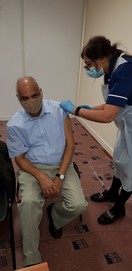 Cllr Ram Lakha gets his jab