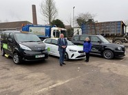 Pictured: Cllr Jim O'Boyle and Cllr Patricia Hetherton with the fleet
