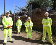 From the left, Ian Harrabin, Lydia Hamilton-Smith, Cllr Patricia Hetherton  and Grant Jenkinson 