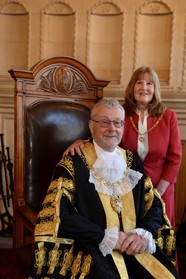 Councillor John McNicholas with his wife June
