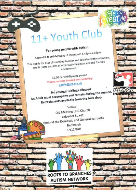 Root to Branches 11+ Youth Club poster