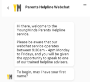 Young Minds 'Parent Helpline Webchat' image