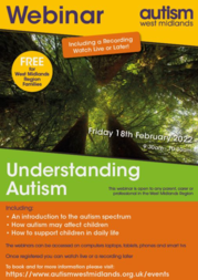 Autism West Midlands Webinar Booking Page