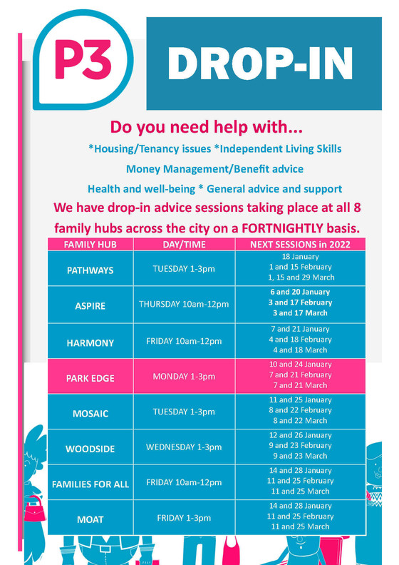 P3 drop in sessions poster
