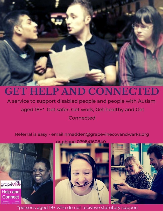 Grapevine 'Get help and connected' project poster 