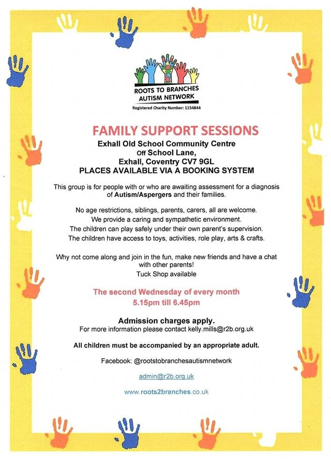 r2b autism network family support session poster