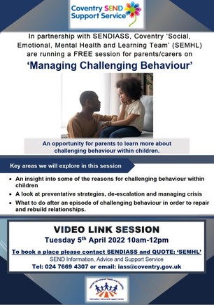 Managing challenging behaviour