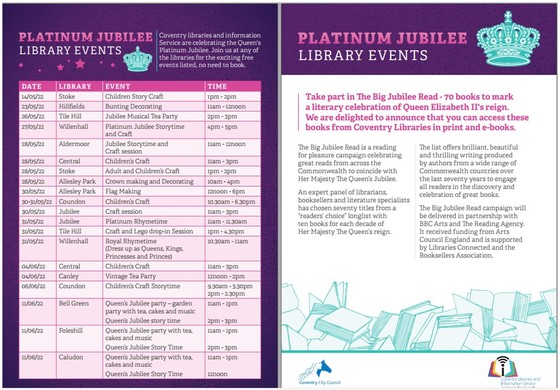 Jubilee library event