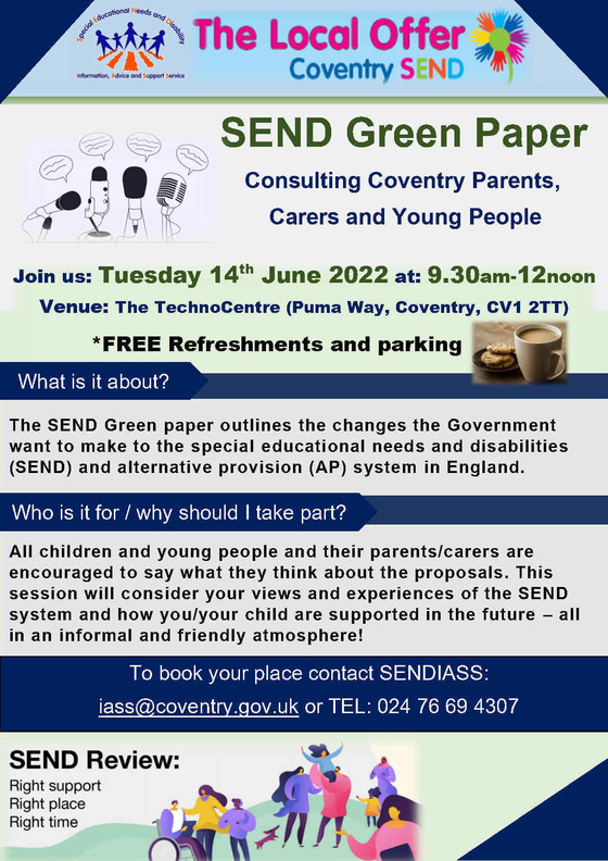 Green paper consultation event poster