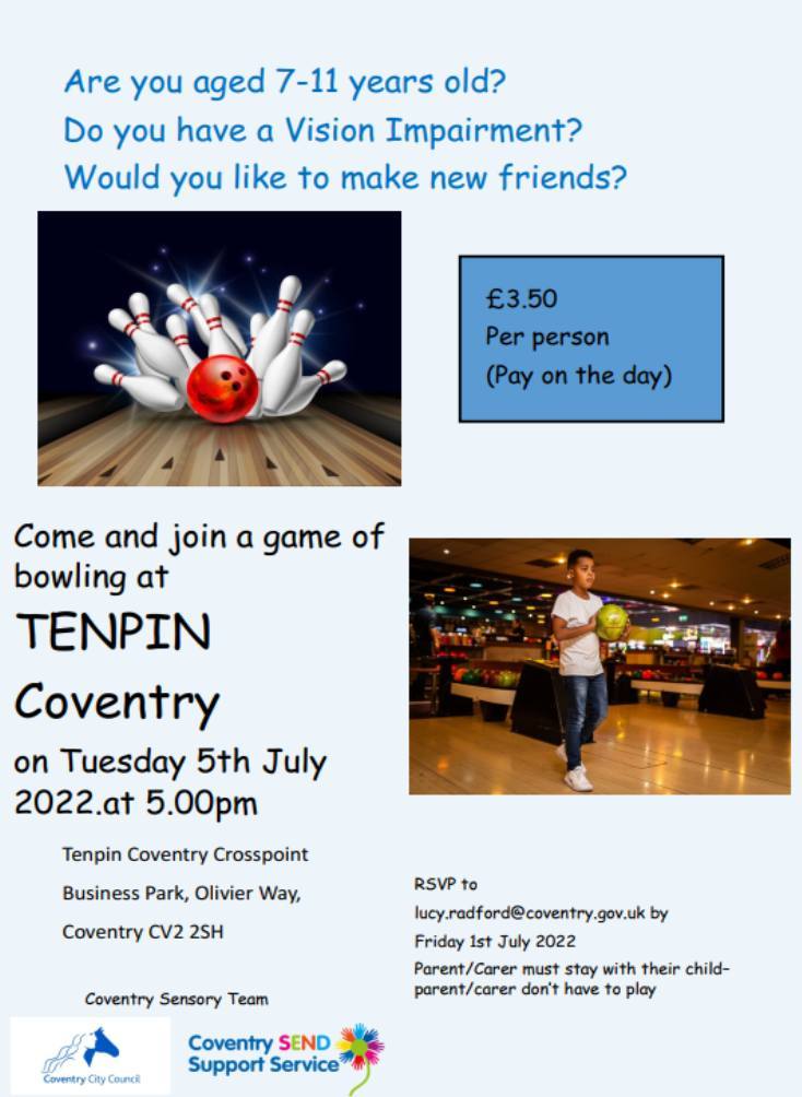SEND Support Services TenPin Bowling Poster