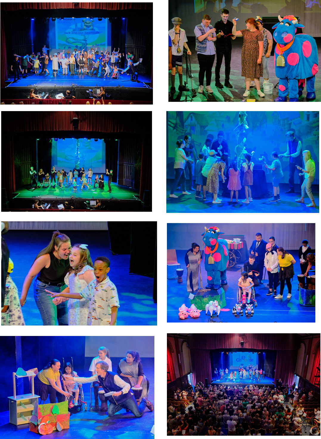 Pictures of kids performing on stage