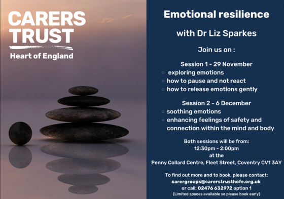 Carers Trust Emotional Resilience Course Poster