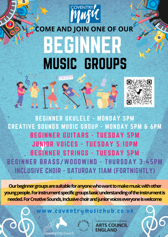 beginner music group flyer