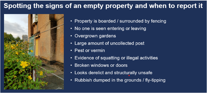Spotting the signs of an empty property and when to report it