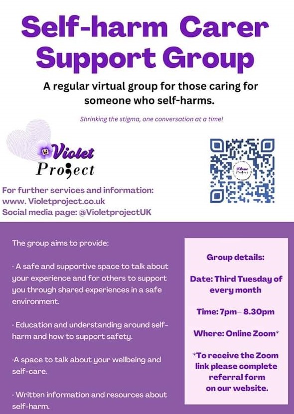 Self harm support group for carers