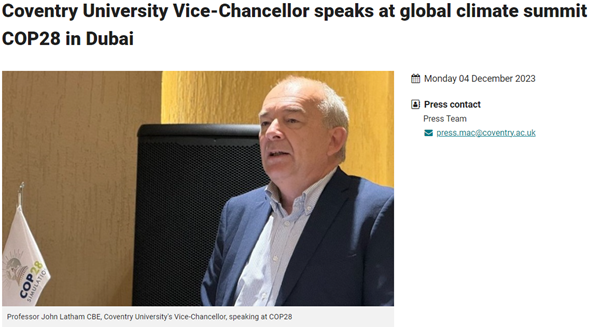 Coventry-University’s Vice Chancellor
