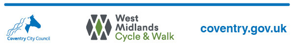 Coventry City Council and West Midlands travel logos with Council web address