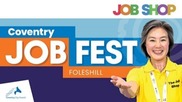Coventry Job Fest - Foleshill, with Coventry City Council logo and Job Shop