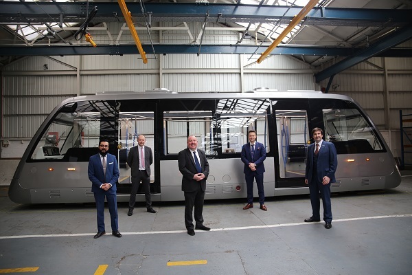 Councillors with a Very Light Rail tram