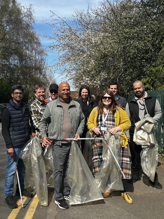 Litter picking team