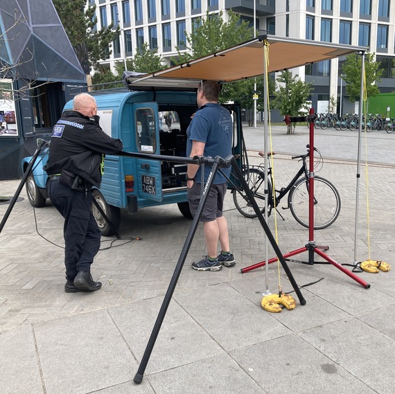 Dr Bike Friargate 2025 Police With Technician Square Visitor Information Centre