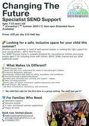 SEND Summer camp poster 2025