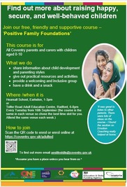 Positive Family Foundations poster July 2025