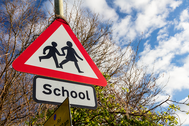 Image of a school streets road sign
