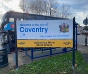 A boundary sign next to a Coventry road