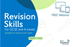 BDA Revision skills (GCSE/A Levels) webinar