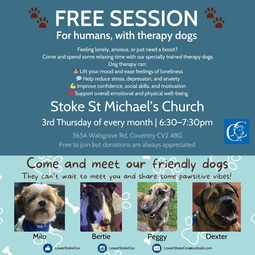 Therapy dog session