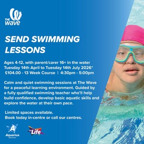 SEND Swim lessons at the WAVE