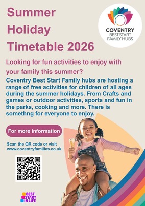 Family Hub summer activities timetable 2026