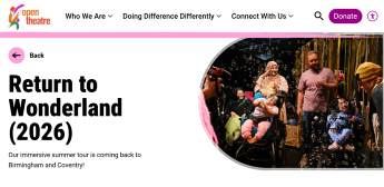 'Return to Wonderland' Open Theatre Summer Programme image