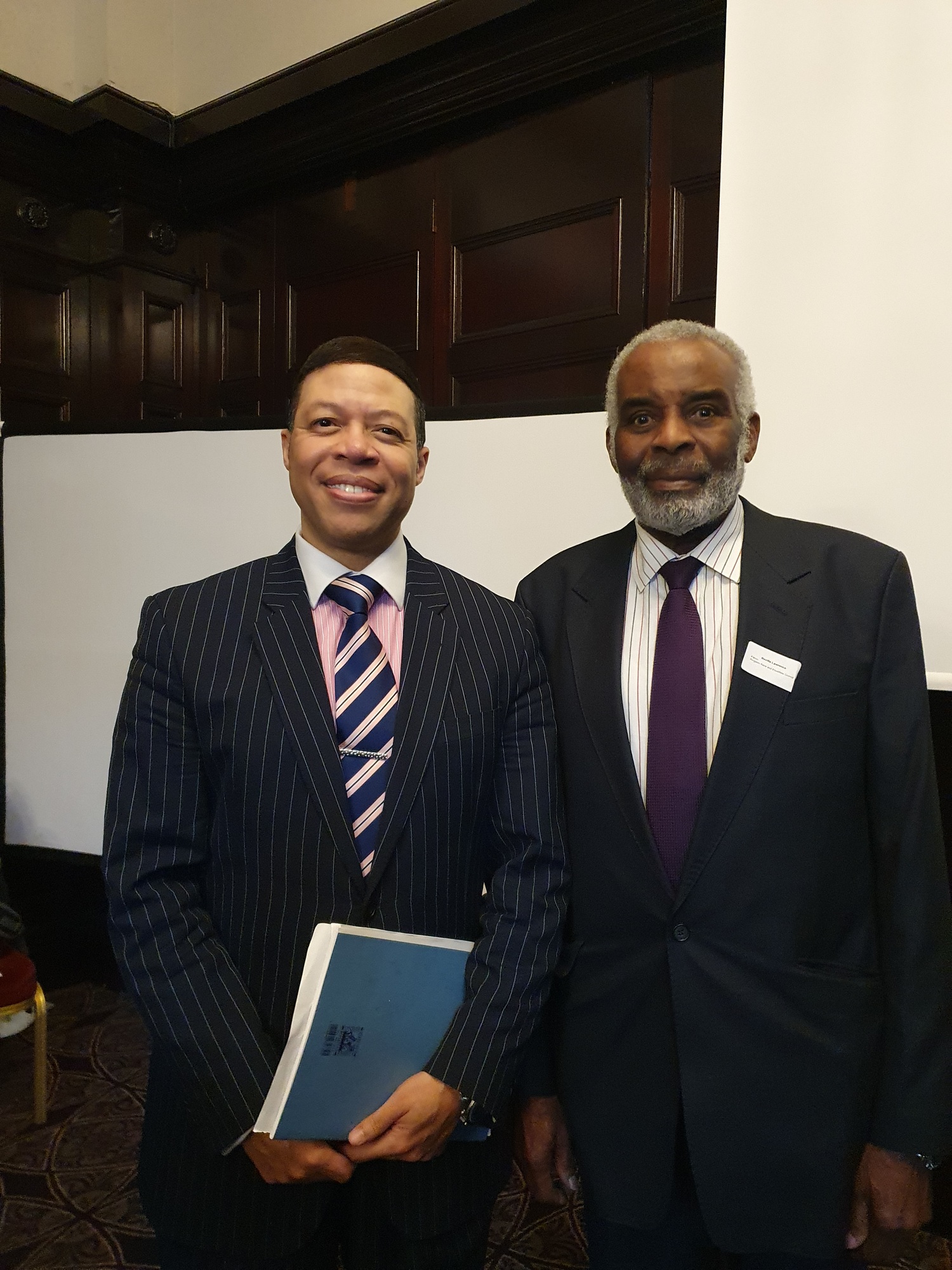 Lionel Idan with Dr Neville Lawrence, Stephen Lawrence’s father