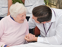 CQC inspector with care home resident