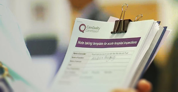 A photo of a CQC inspection